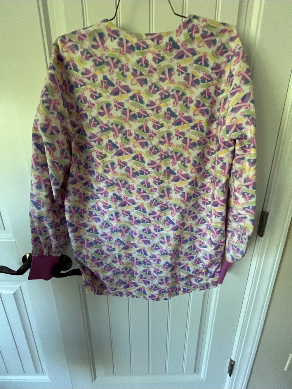 Breast Cancer Awareness- scrub jacket- by Peaches